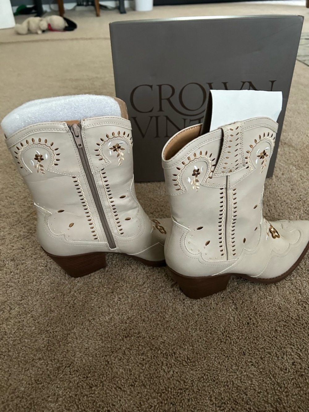 NWT CROWN VINTAGE floral cowboy boots 👢!! - Picture 9 of 16